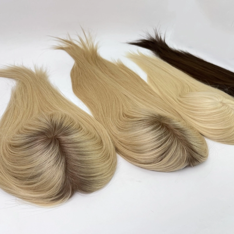 Hot sale 5.5×6 inch mono topper in stock virgin human hair for hair loss women YR0062